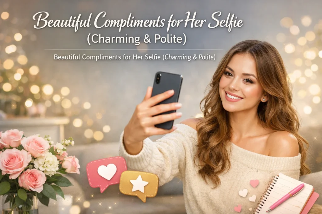 Beautiful Compliments for Her Selfie (Charming & Polite)