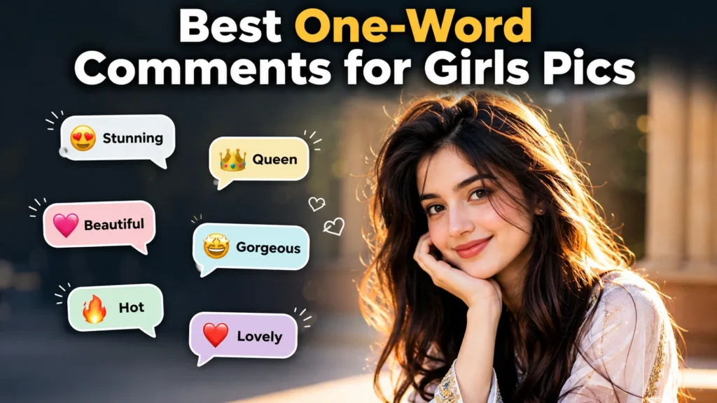 Best One-Word Comments for Girls Pics