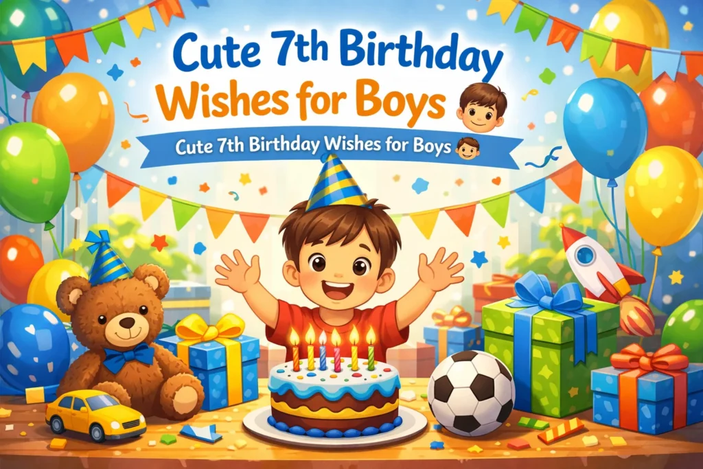  Cute 7th Birthday Wishes for Boys 