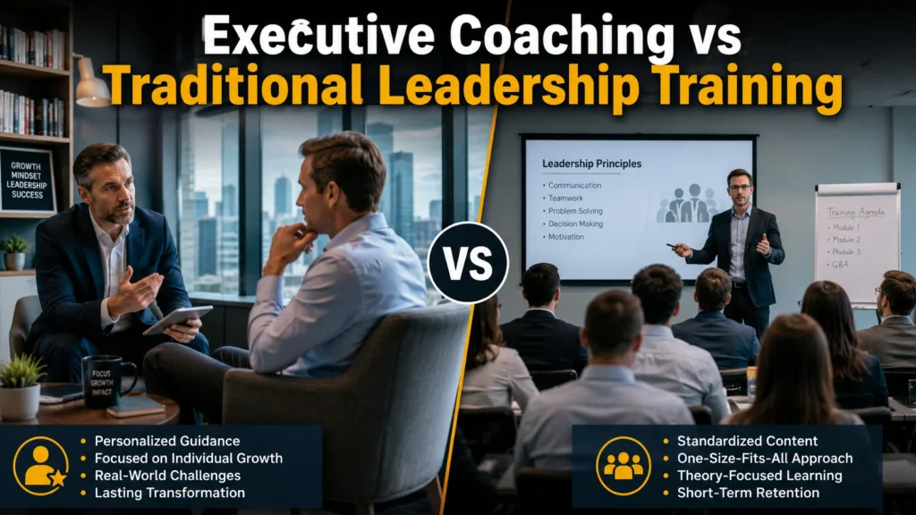 Executive Coaching vs Traditional Leadership Training