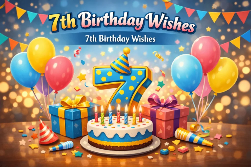 150+ 7th Birthday Wishes in 2026 🎉🎂