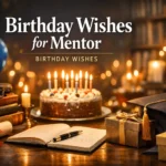 Birthday Wishes for Mentor