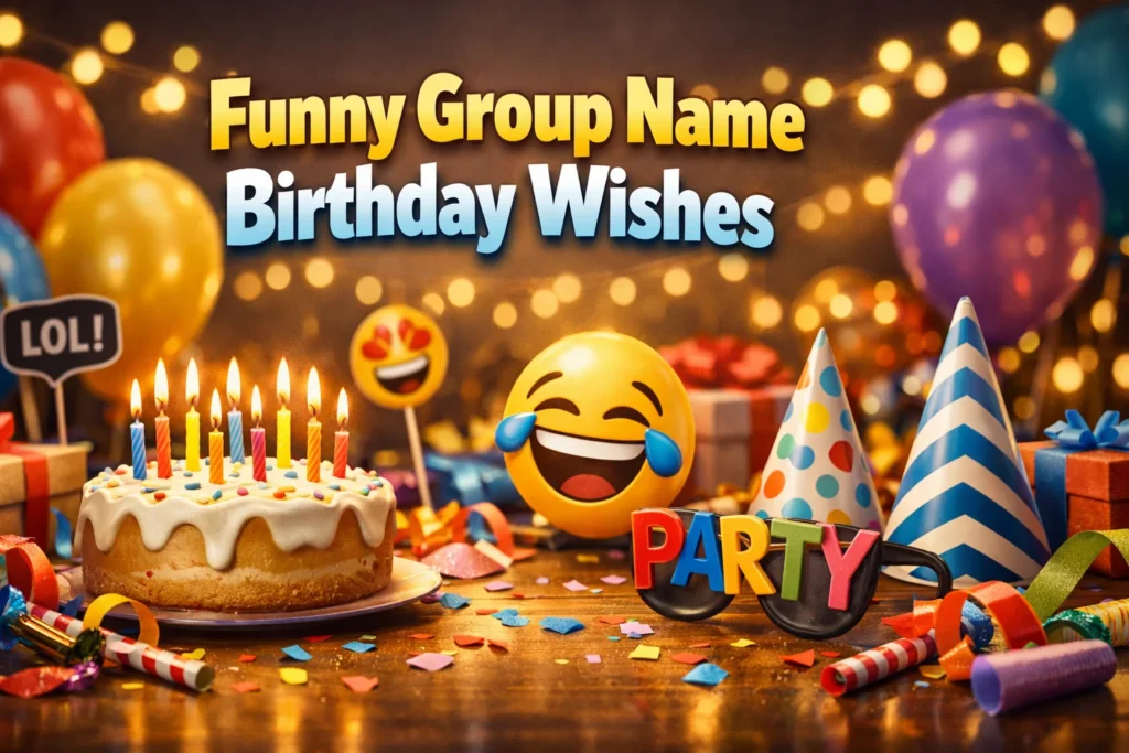 Funny Group Name Birthday Wishes