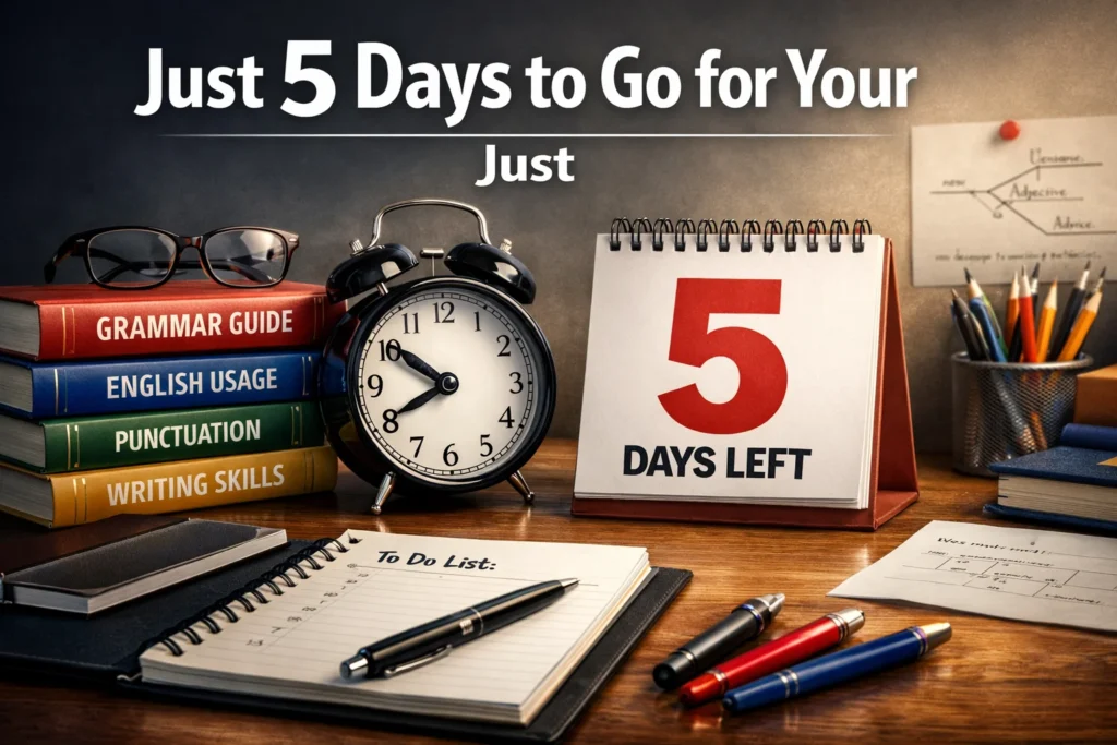 Just 5 Days to Go for Your