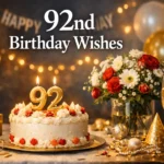 92nd Birthday Wishes