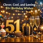 Clever, Cool, and Loving 51st Birthday Wishes