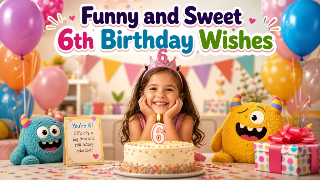 Funny and Sweet 6th Birthday Wishes