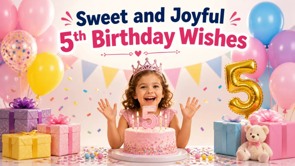 Sweet and Joyful 5th Birthday Wishes