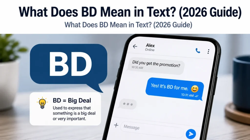 What Does BD Mean in Text? (2026 Guide)