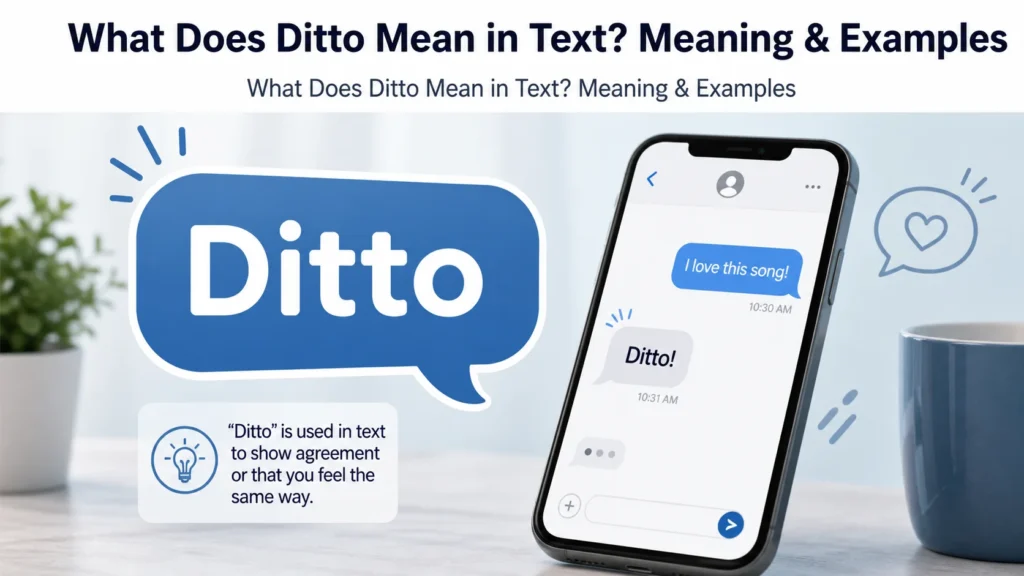 What Does Ditto Mean in Text? Meaning & Examples