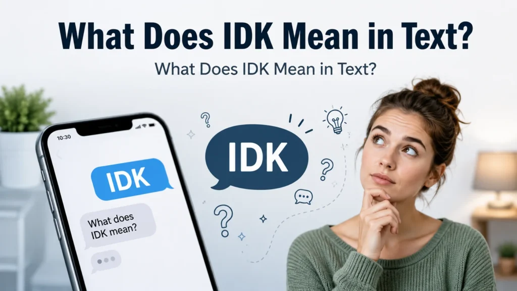 What Does IDK Mean in Text?
