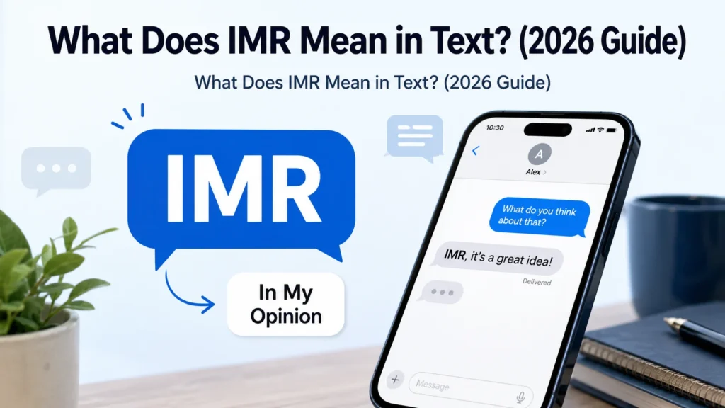 What Does IMR Mean in Text?