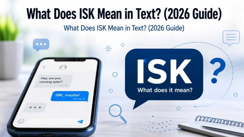 What Does ISK Mean in Text?