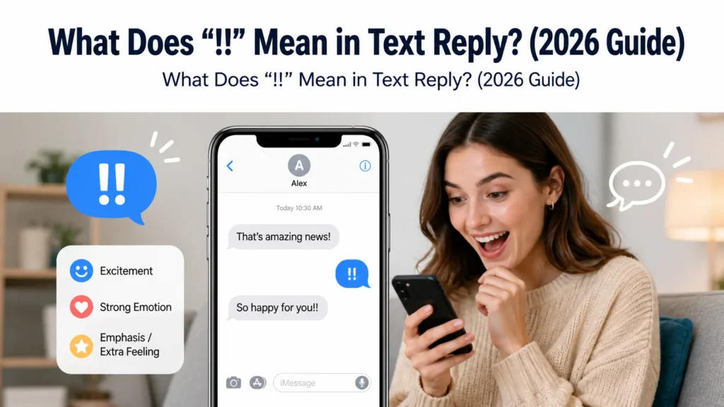 What Does “!!” Mean in Text Reply?