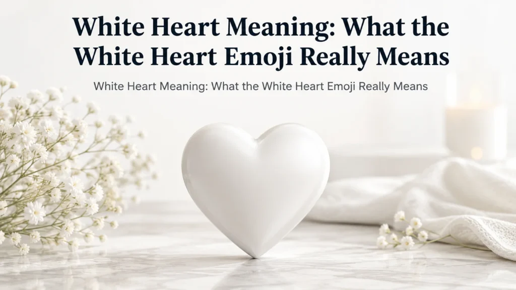 White Heart Meaning: What the White Heart Emoji Really Meansv