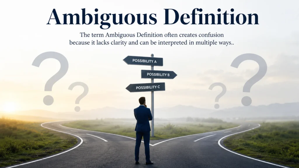 Ambiguous Definition