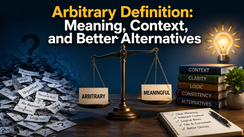 Arbitrary Definition