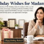 Birthday Wishes for Madam