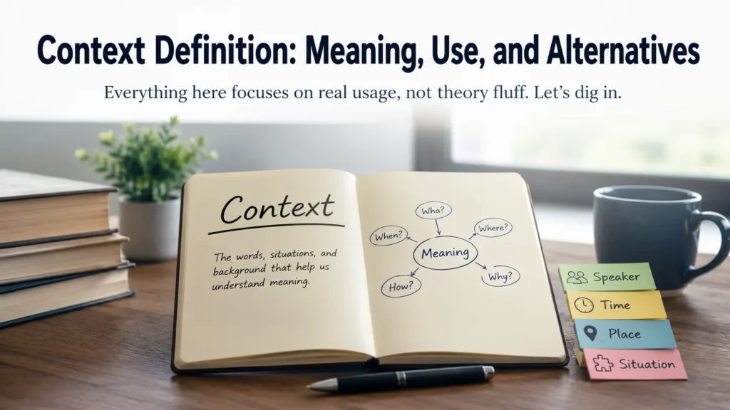 Context Definition: Meaning, Use, and Alternatives
