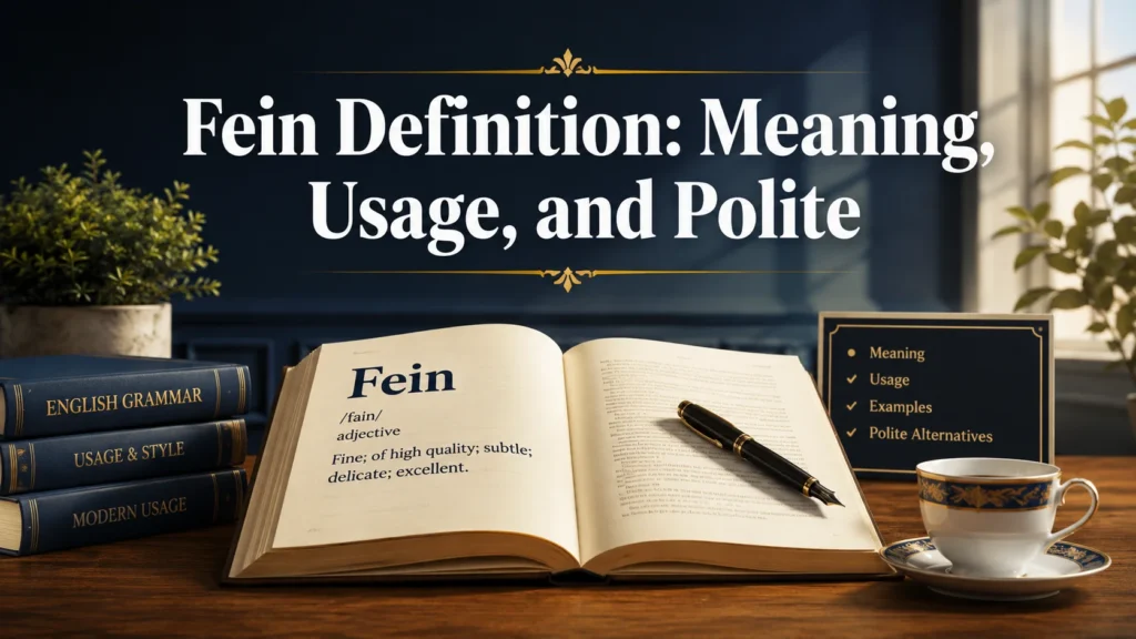 Fein Definition: Meaning, Usage, and Polite