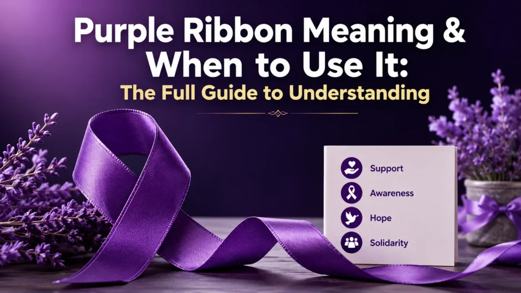 Purple Ribbon Meaning & When to Use It