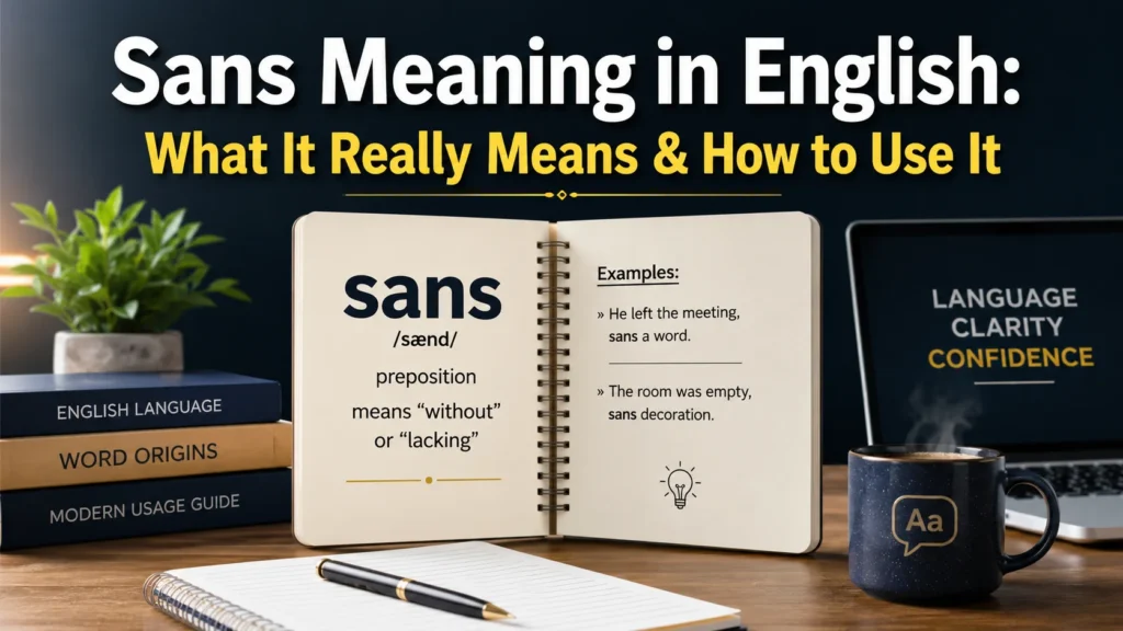 Sans Meaning in English: What It Really Means & How to Use It