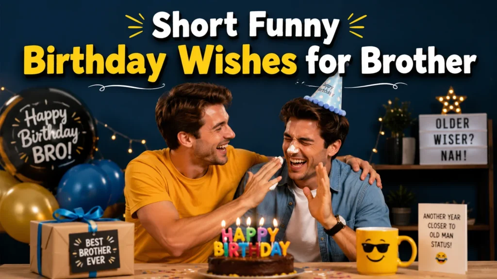 Short Funny Birthday Wishes for Brother