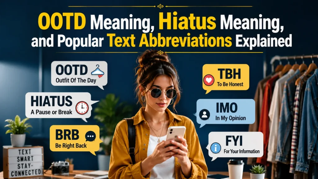 OOTD Meaning, Hiatus Meaning, and Popular Text Abbreviations Explained