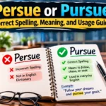 Persue or Pursue: Correct Spelling, Meaning, and Usage Guide