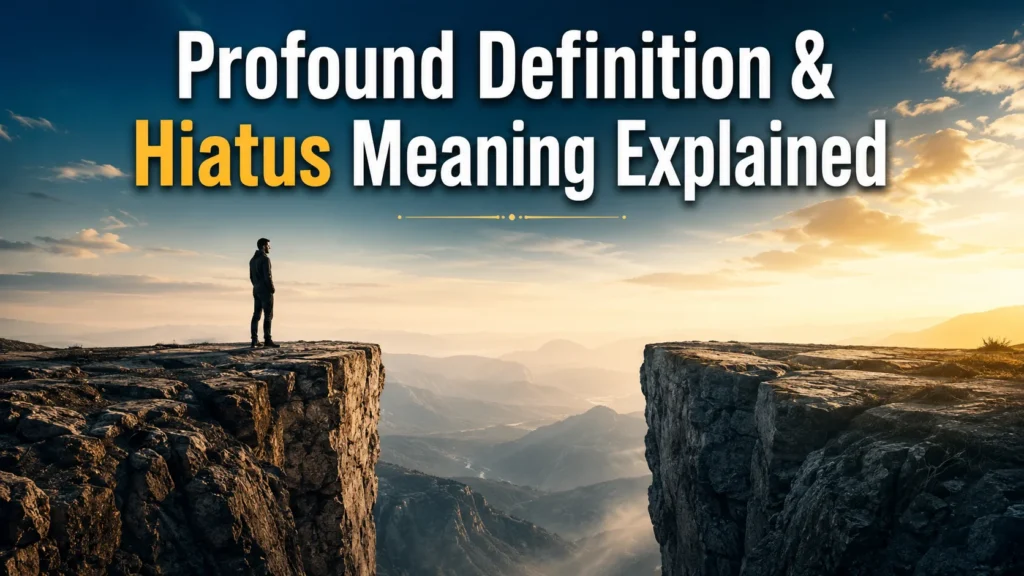 Profound Definition & Hiatus Meaning Explained