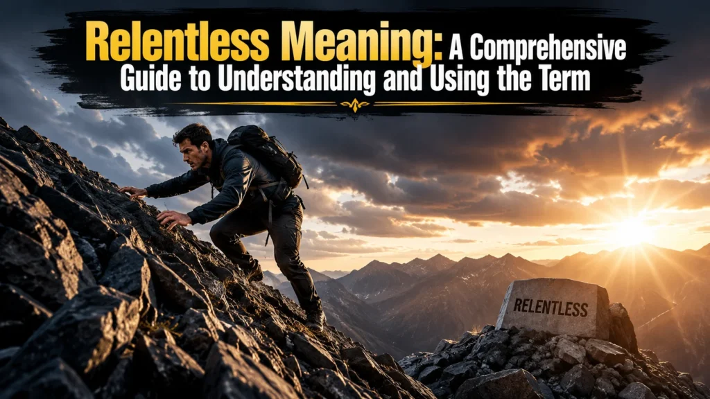 Relentless Meaning: A Comprehensive Guide to Understanding and Using the Term