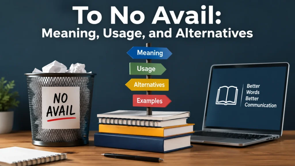 To No Avail: Meaning, Usage, and Alternatives