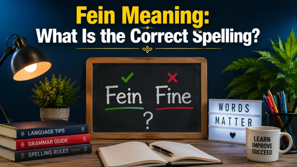 Fein Meaning: What Is the Correct Spelling?
