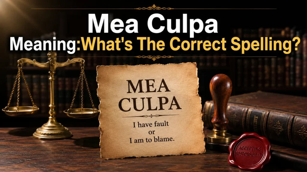 Mea Culpa Meaning: What's The Correct Spelling?