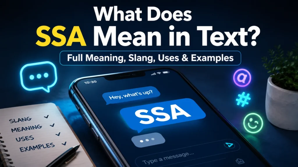What Does SSA Mean in Text? Full Meaning, Slang, Uses & Examples