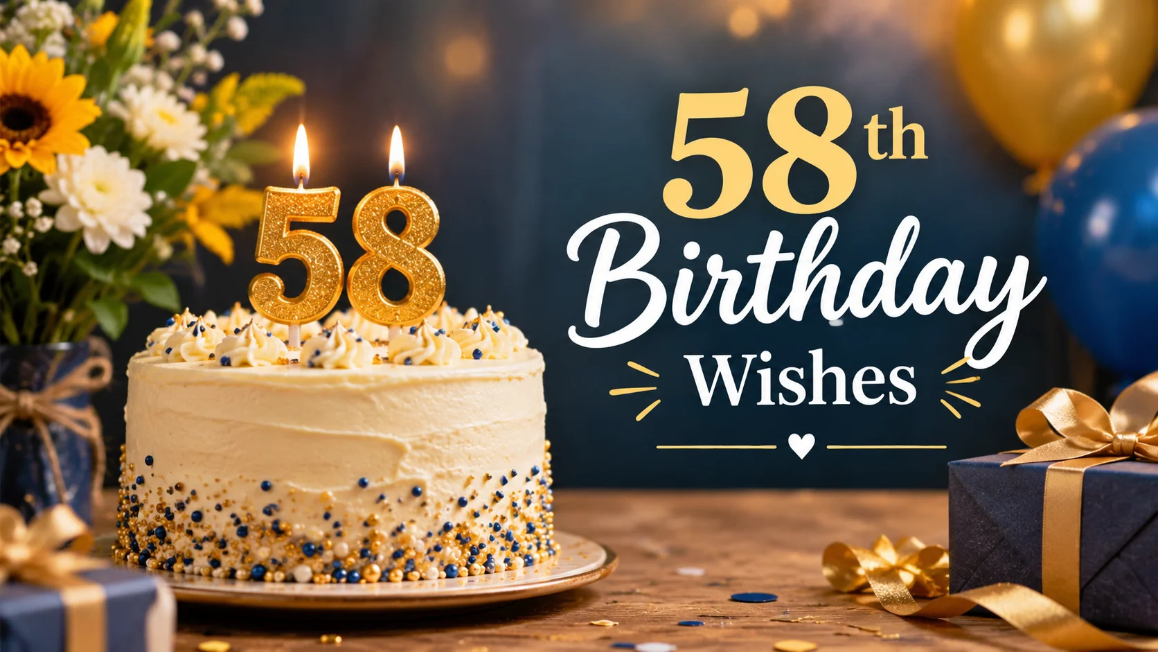 58th Birthday Wishes
